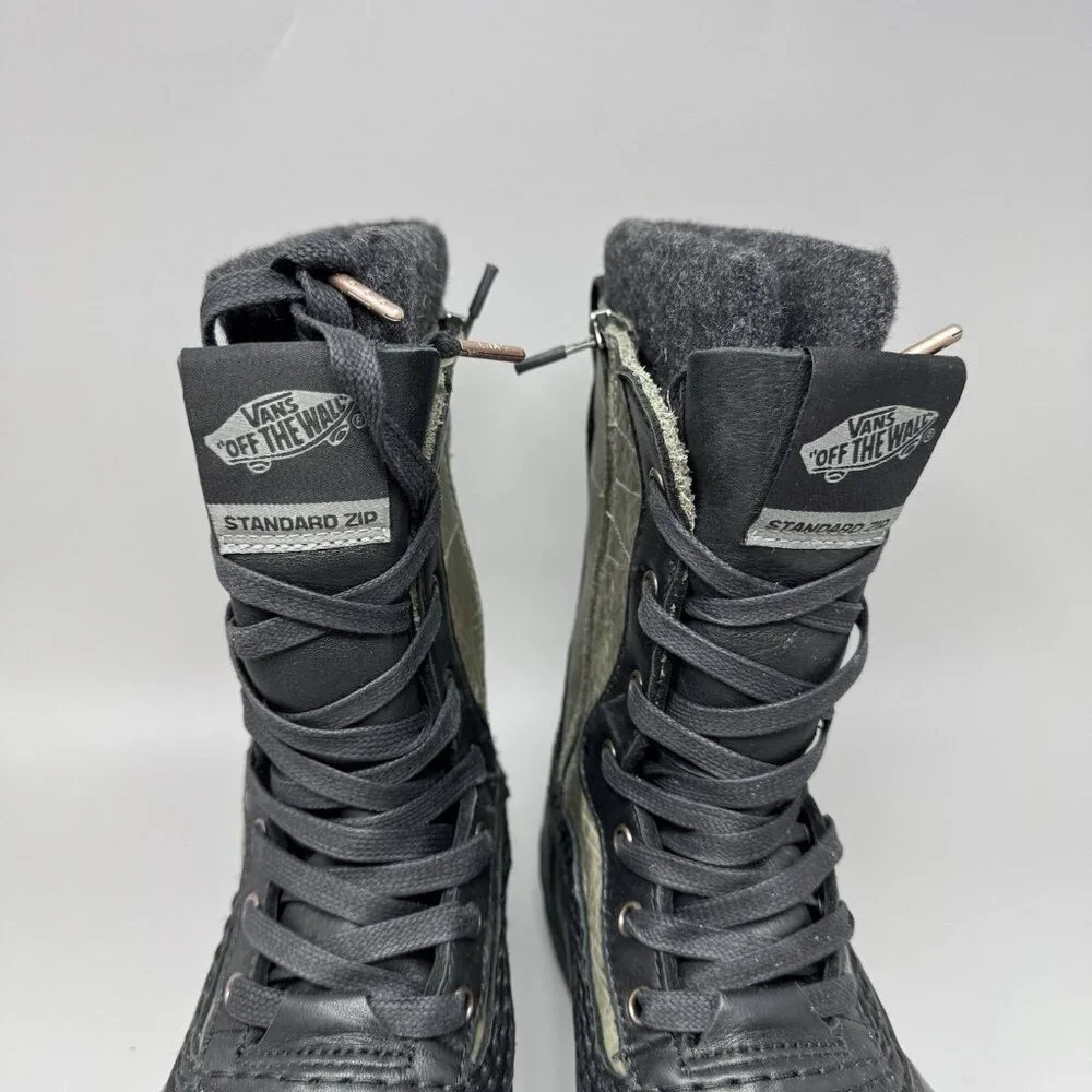 Vans MTE Standard Zip Snow Boots Snowboard Winter Black Green Mens Size 7